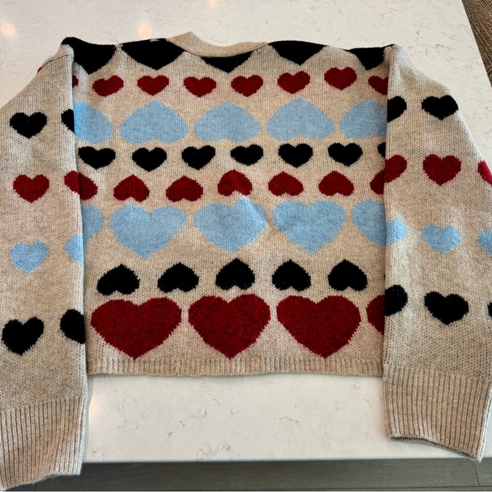 Free the Roses Multicolor Heart Cardigan - Picture 2 of 4